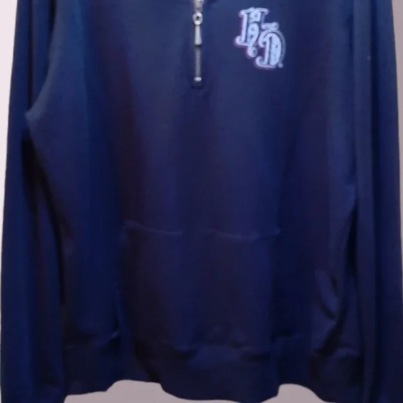 Harley Davidson womens 1/4 zip long sleeve sweatshirt with kangaroo pocket XL - Picture 7 of 7
